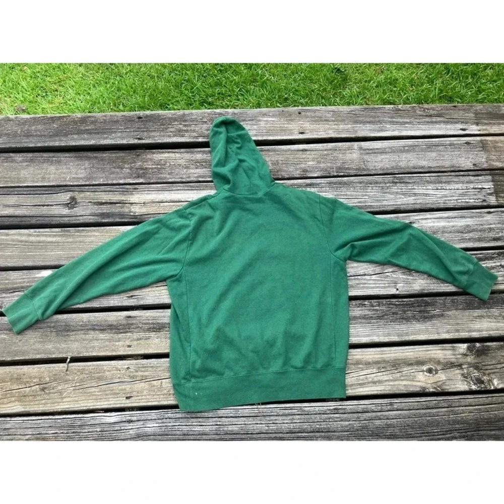 Vintage Y2K Nike Center Swoosh Hoodie Green Pullover Sweatshirt Men Lg 25